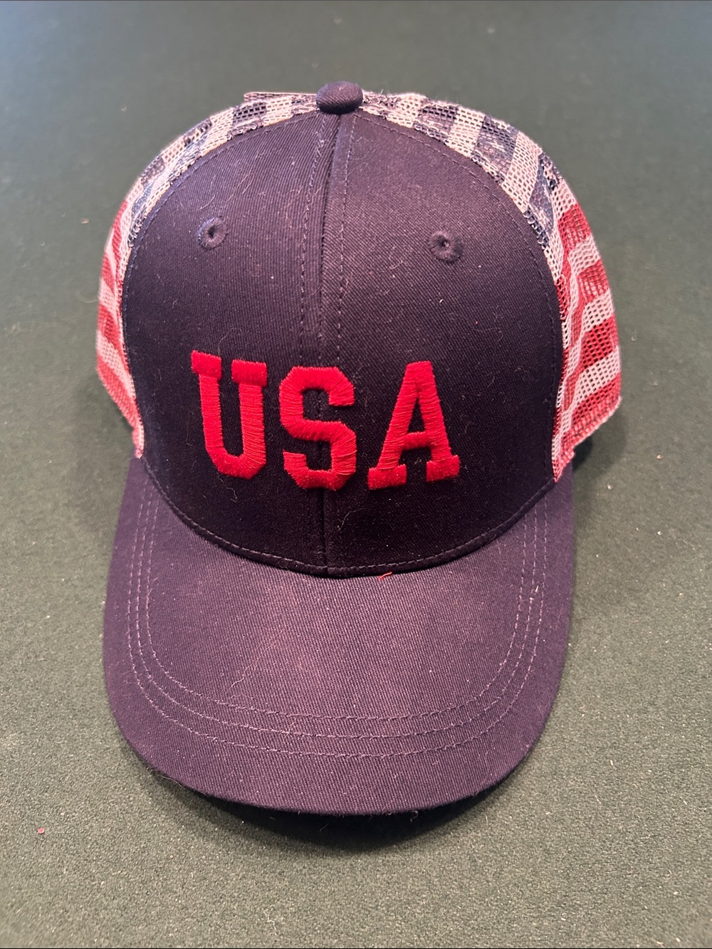 totes Kids USA Trucker Hat - Navy and Red
